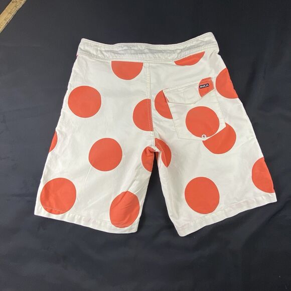 RVCA MENS ARTIST NETWORK PROGRAM POLKA DOT SWIM TRUNKS BOARD SHORTS SIZE 30 - Picture 12 of 16